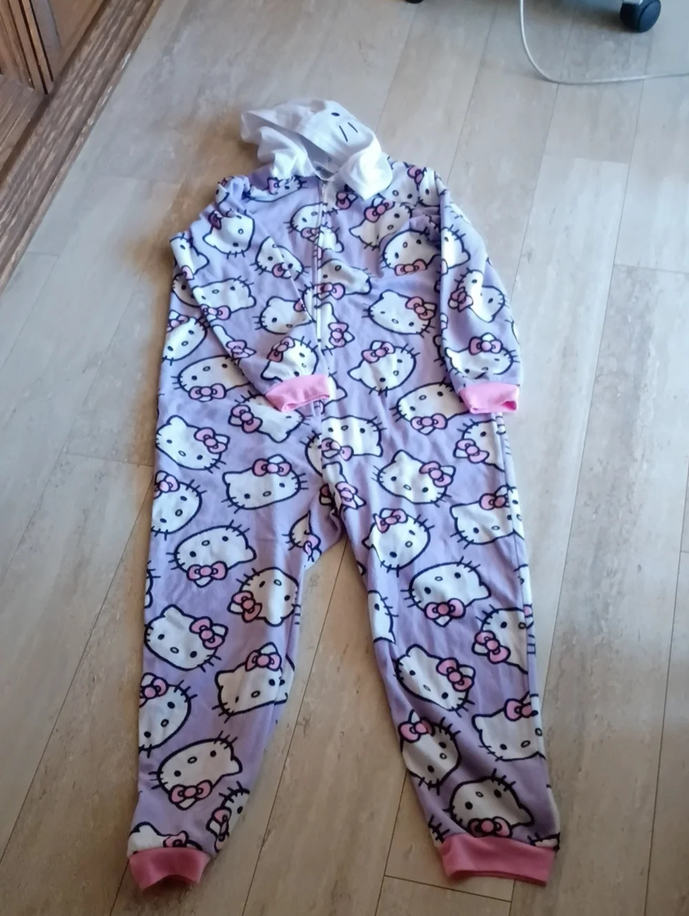 Hello Kitty Hooded Fleece Pajama Onesie